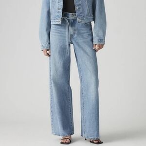 NWT Levis XL Baggy Straight Jeans Size 23 In Thanks Friend - Medium Wash